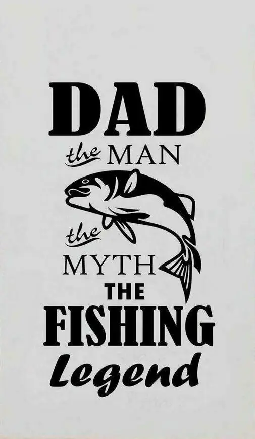 Папа Рыбалка Легенда вещи Художественная печать Шелковый плакат домашний декор