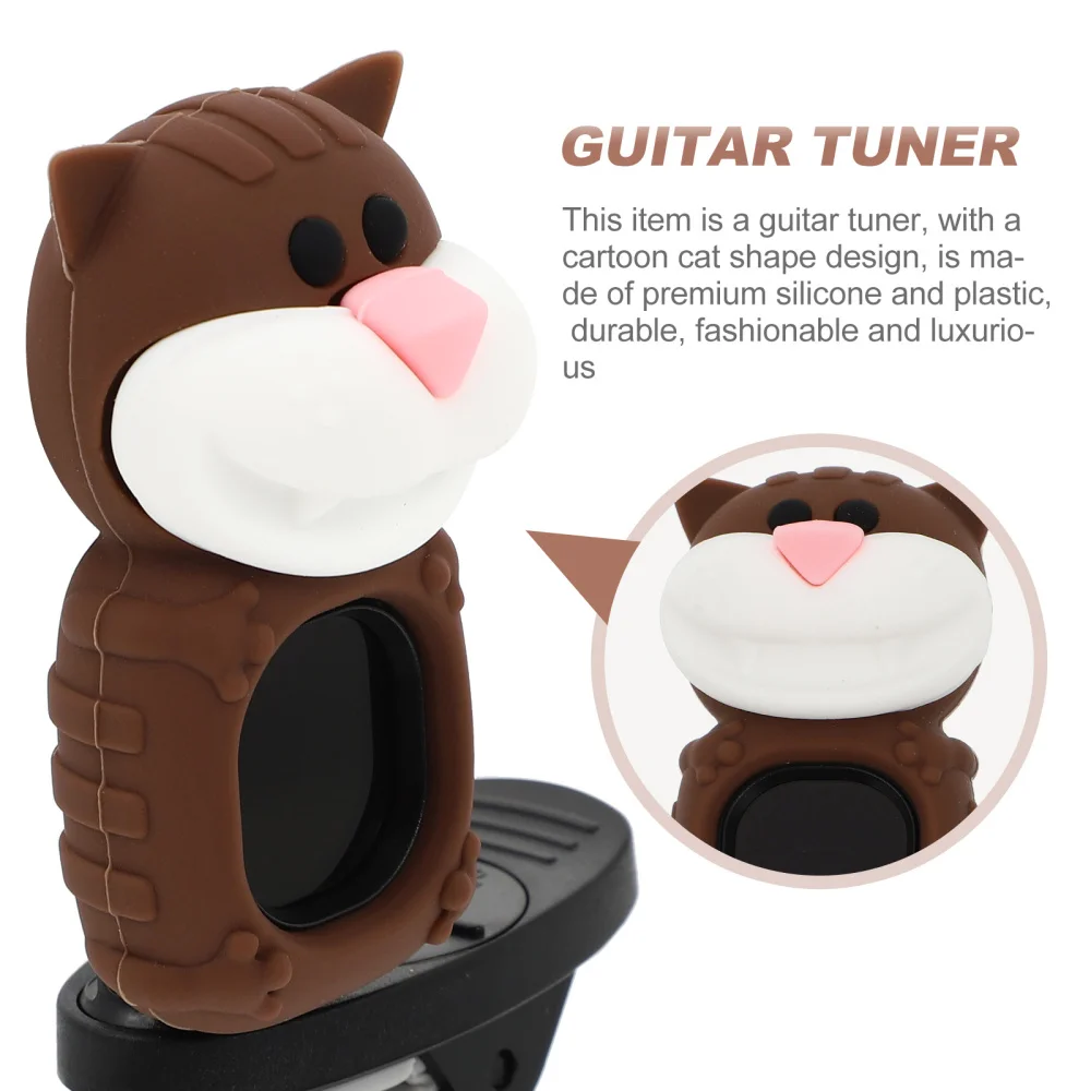 

1Pc Guitar Tuner Lovely Guitar Tuning Tool Musical Instrument Tuner (Brown)