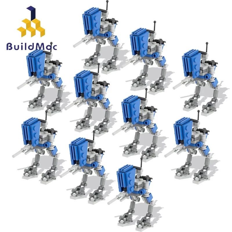 BuildMOC космические войны клон MOC AT RT военная битва наборы дроидов оружие модель