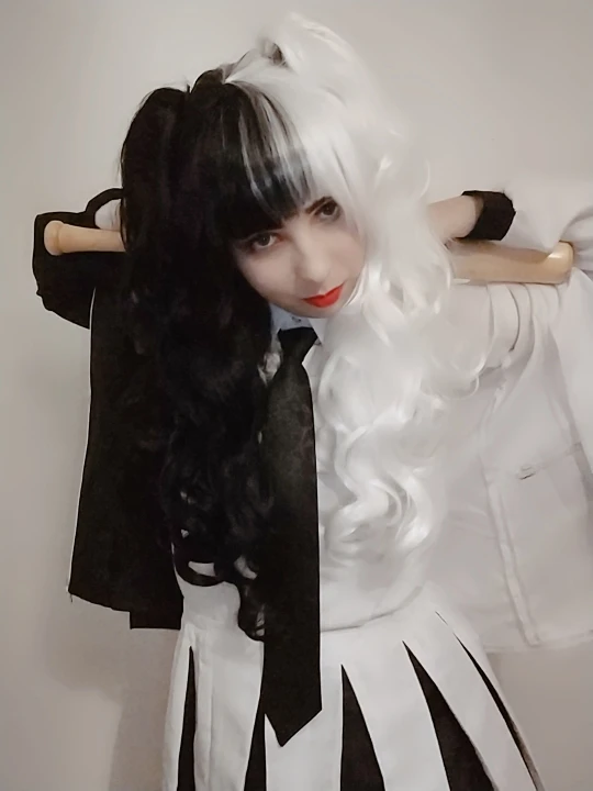 Парик для косплея Danganronpa Monokuma женский с длинными вьющимися хвостиками