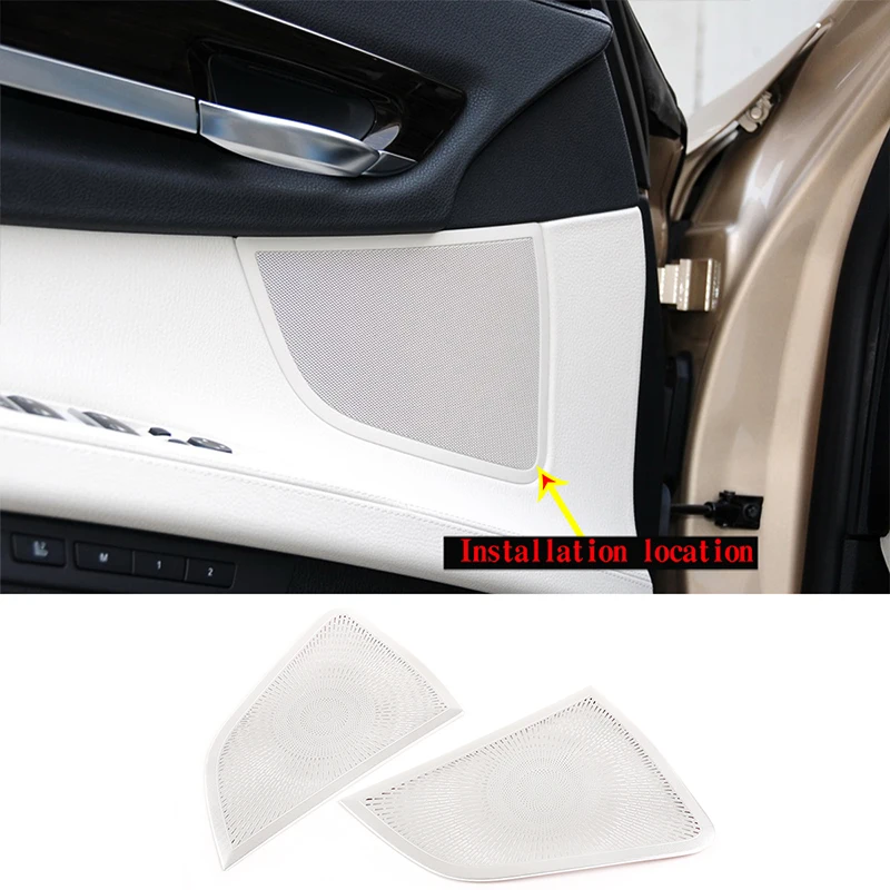 2 шт. крышка из нержавеющей стали для автомобильной передней двери динамика