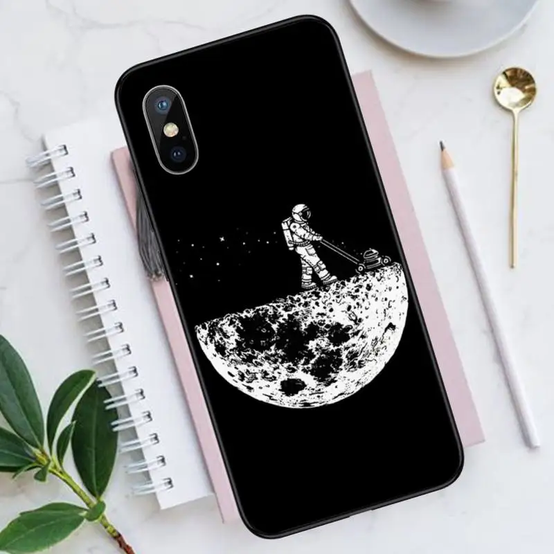 

Cosmonaut moon Phone Case for iPhone 11 12 mini pro XS MAX 8 7 6 6S Plus X 5S SE 2020 XR
