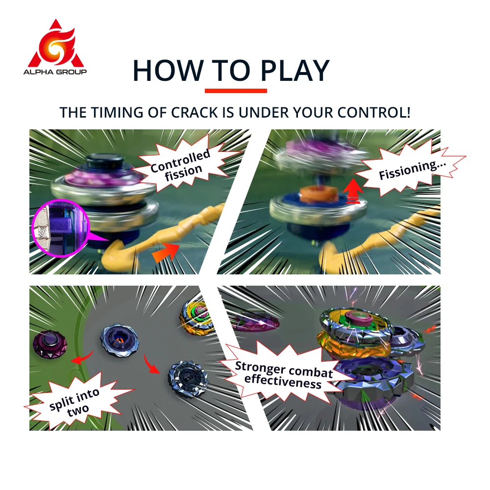 Juguete de Beyblade de la serie Infinity Nado 3 para ni&ntilde;os, transformable juguete de Metal, 2 en 1, giroscopio dividido, Batalla, giratorio, con lanzador-3