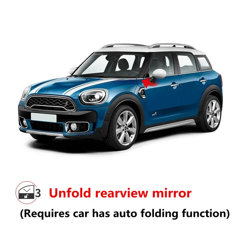 Умный оконный доводчик с модулем OBD + зеркало автоматическим складыванием замок