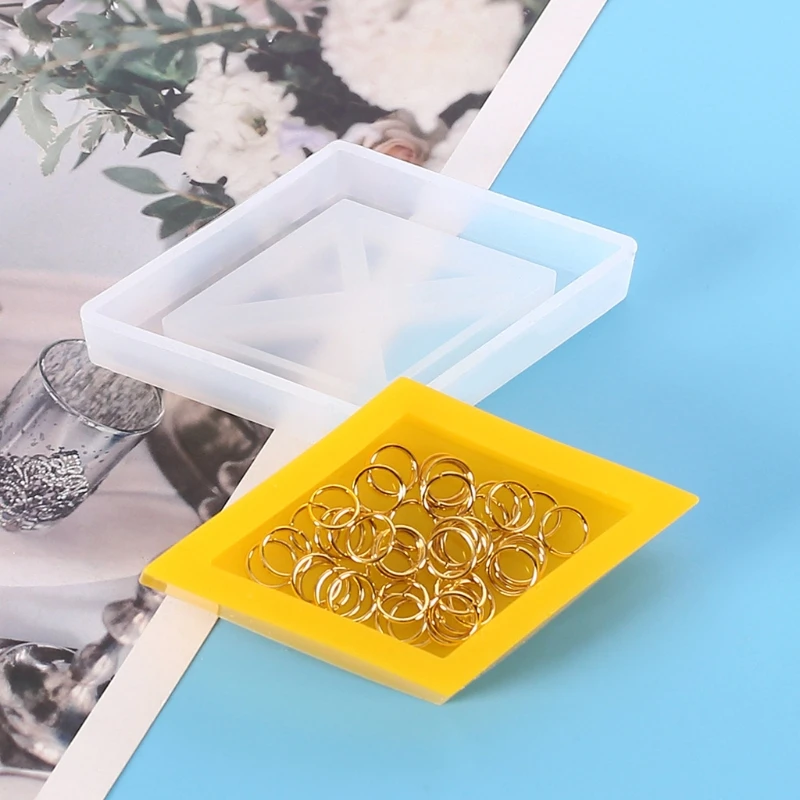 

Handmade Coaster Tray Resin Casting Mold Removable Jewelry Tray Mold Assorted Dishes Plate Epoxy Resin Molds Craft Tools