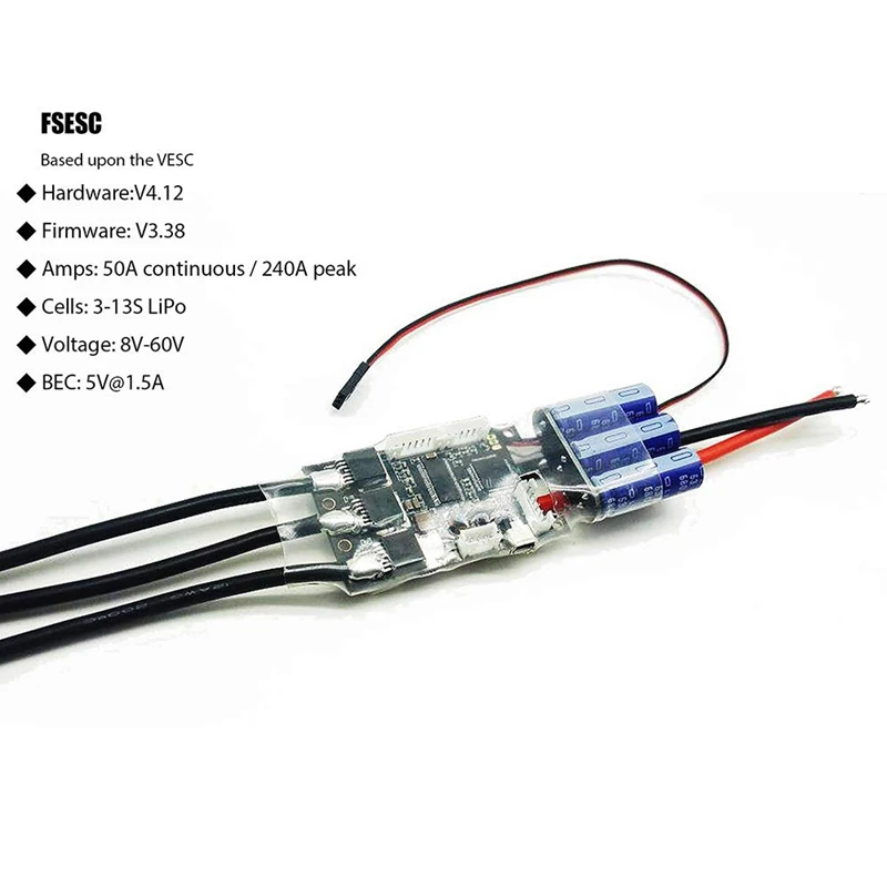 Fsesc V4 50A Sk8 Esc W/ 5V/1.5A Bec для электрического скейтборда Rc автомобиля E Bike Scooter