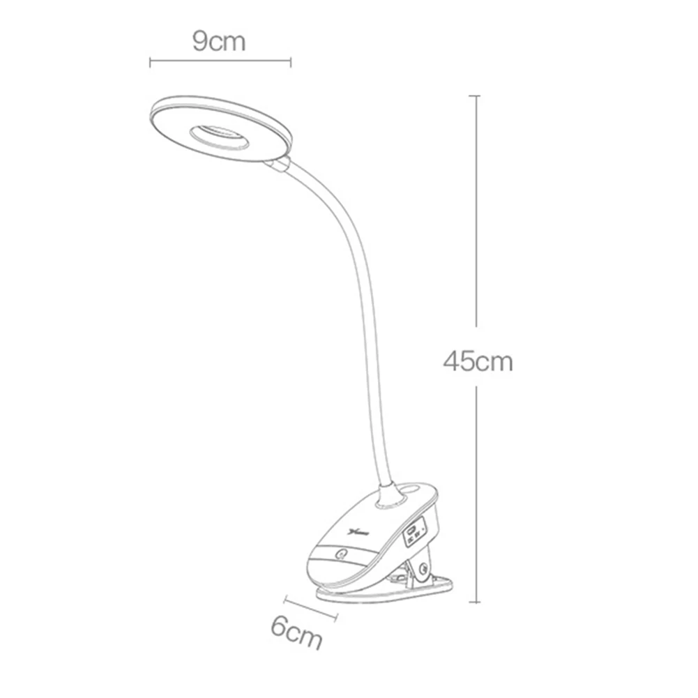 

Table Lamp LED Study Bedside Desktop USB Rechargeable Eye Protection Light
