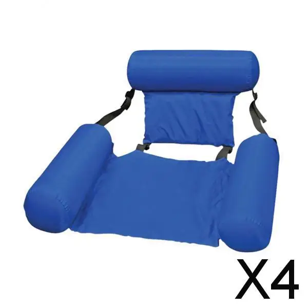 

4 надувной плавающий водный гамак, плавающий бассейн, синяя кровать для отдыха