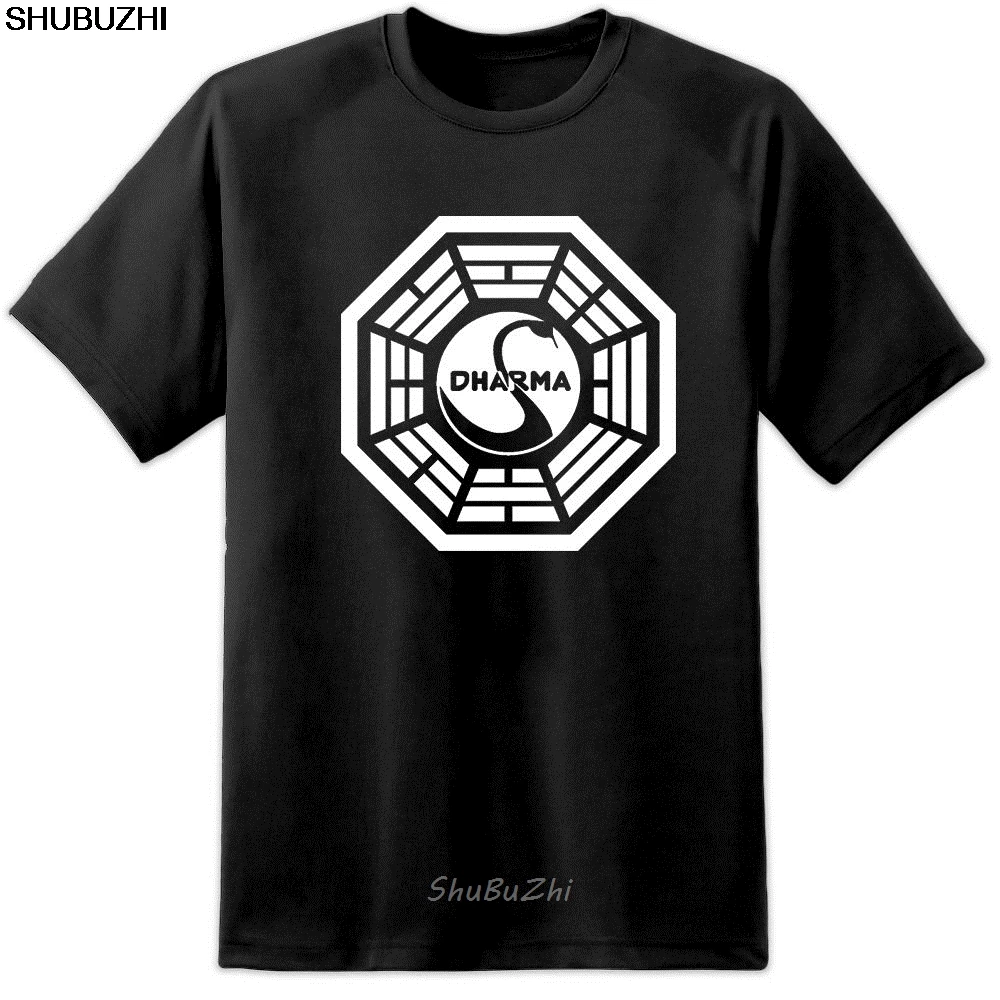 Футболка LOST DHARMA INITIATIVE HANSO FOUNDATION SWAN STATION крутые повседневные мужские футболки с