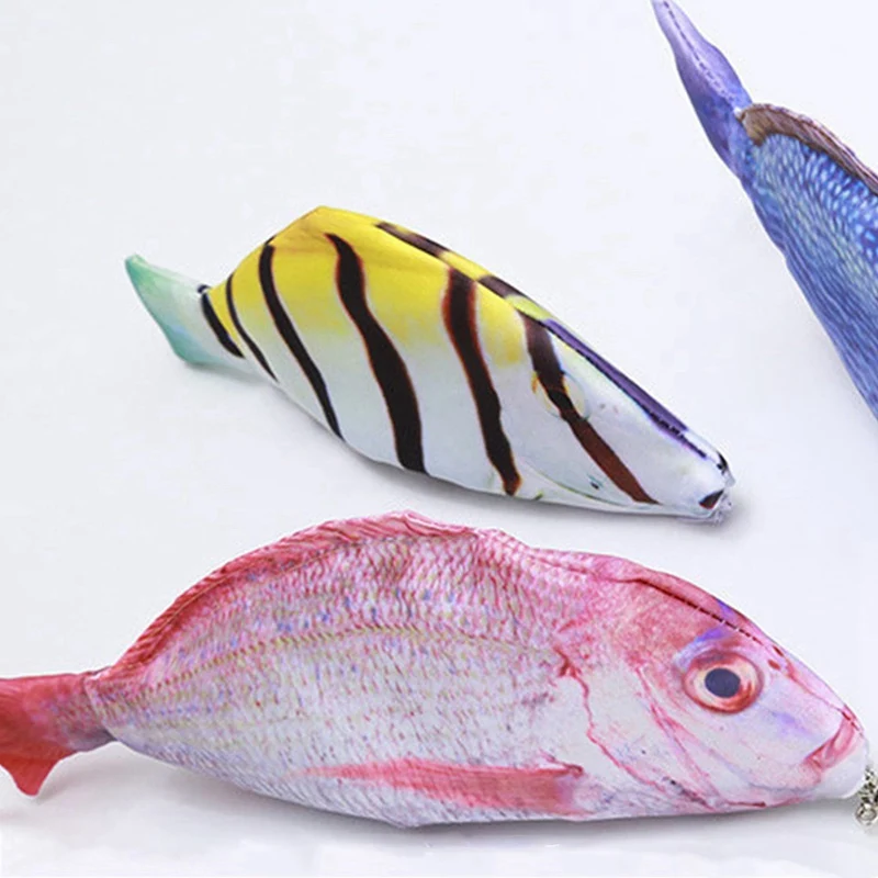 

Cartoon Simulated Salted Fish Pencil Case Multi-purpose Pen Storage Bag Students New arrive