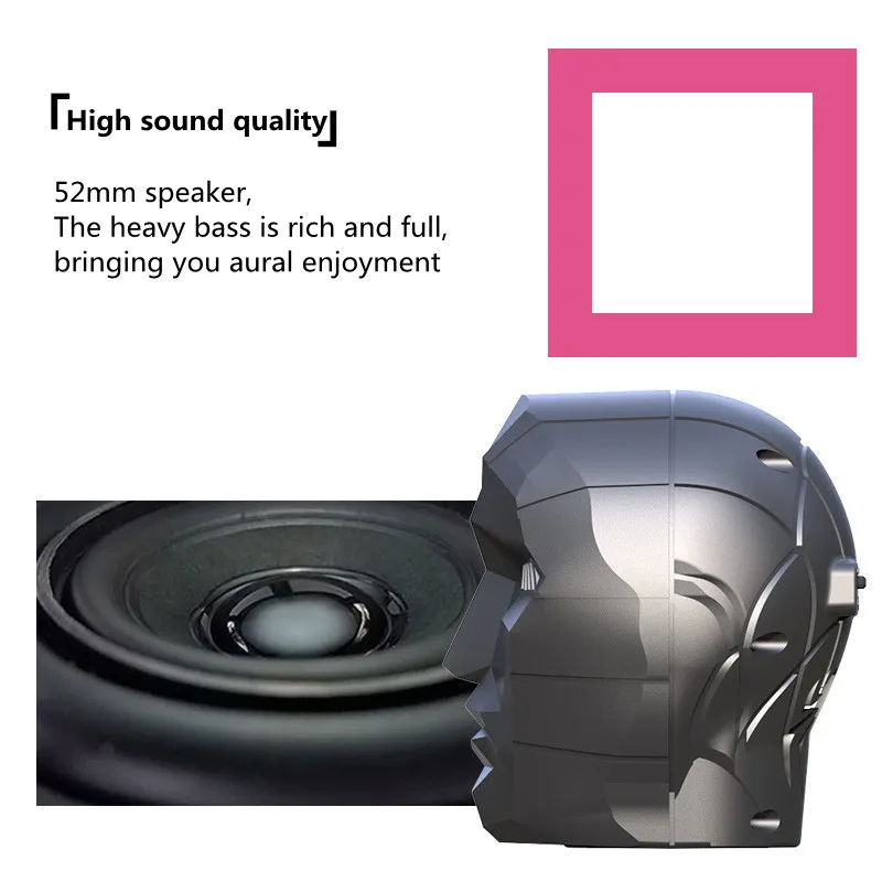 Squid Game Mask Wireless Bluetooth Speaker Subwoofer Surround Sound Player Support For Radio Card Playback | Электроника