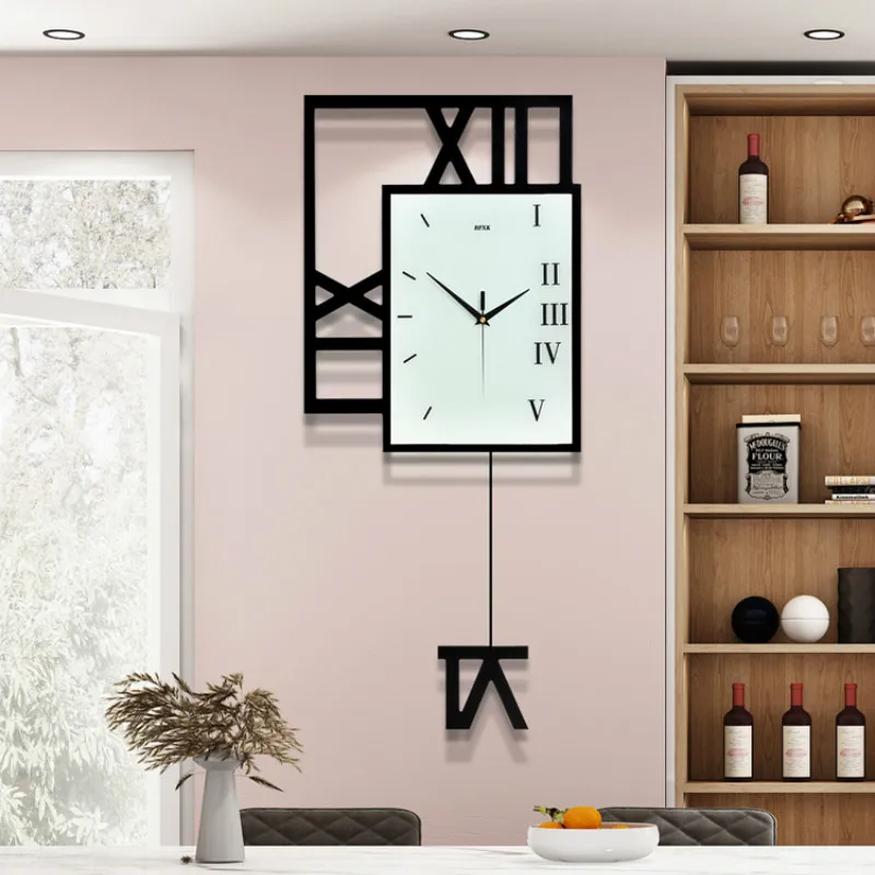 

Creative Classic Wall Clock Retro Vintage Silent Hanging Mute Wall Clock Living Room Chinese Square Duvar Saatleri Wall Watch