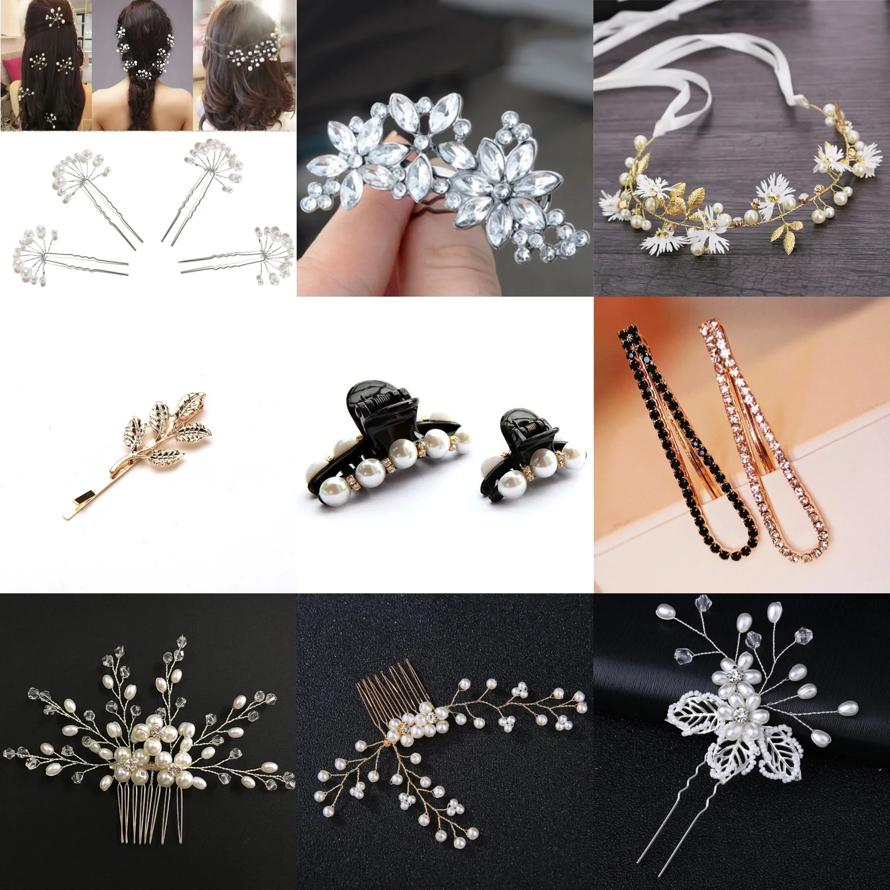 1Pcs Handmade Simple Hair Pins Clips Sticks Bridal Headpiece For Wedding Accessories Silver Rose Gold Women Ornaments | Красота и