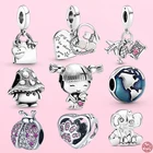 Новинка 2021, подвески-бусины божья коровка в виде гриба из серебра для оригинальных браслетов Pandora, женские Украшения сделай сам