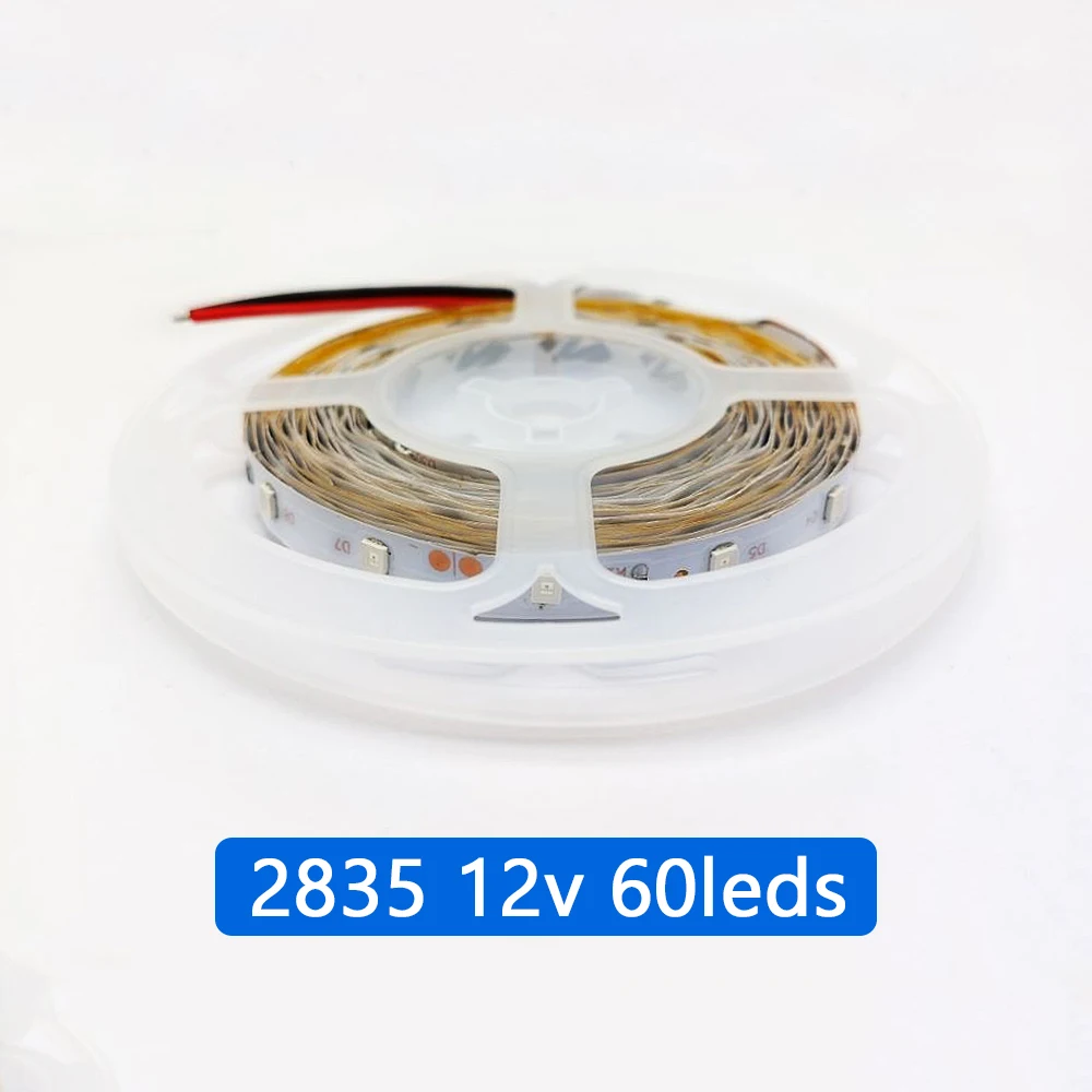 

12 В постоянного тока, Светодиодная лента 2835 RGB 5 м 60 светодисветодиодный s/m светильник ная лента, лампа SMD, гибкая светодиодная лента для подсв...