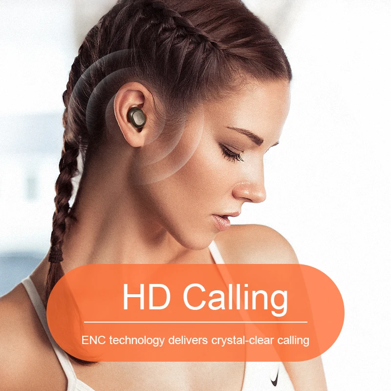 

TWS Bluetooth V5.0 Earphones 3D Stereo Sports Wireless Headphones Dual Microphone Mini In Ear Earbuds Headset For iPhone Xiaomi