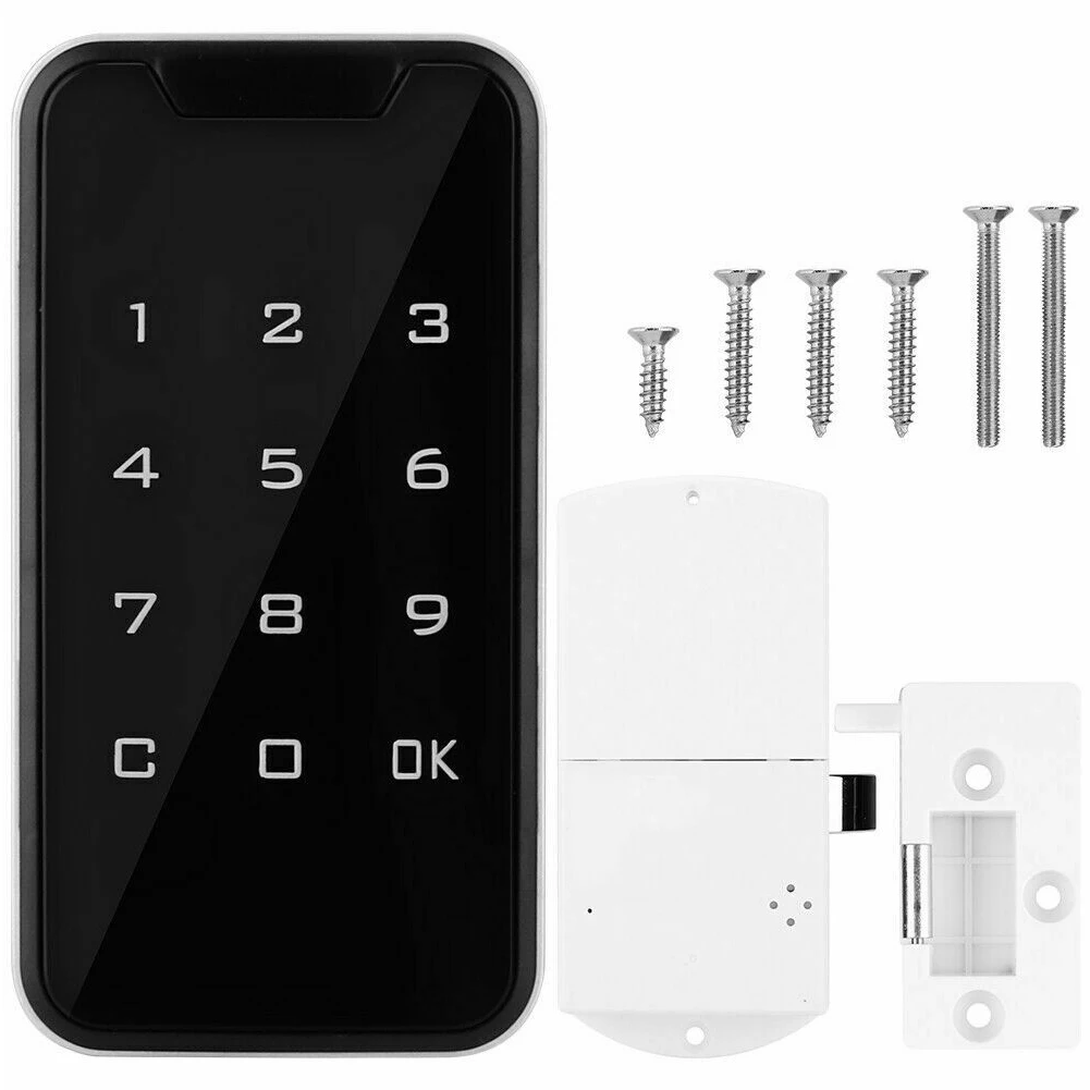 

Password Lock Door Digital Smart Keypad Code Wardrobes Drawers Anti Theft Zinc Alloy Protection TouchScreen Safety Cabinet