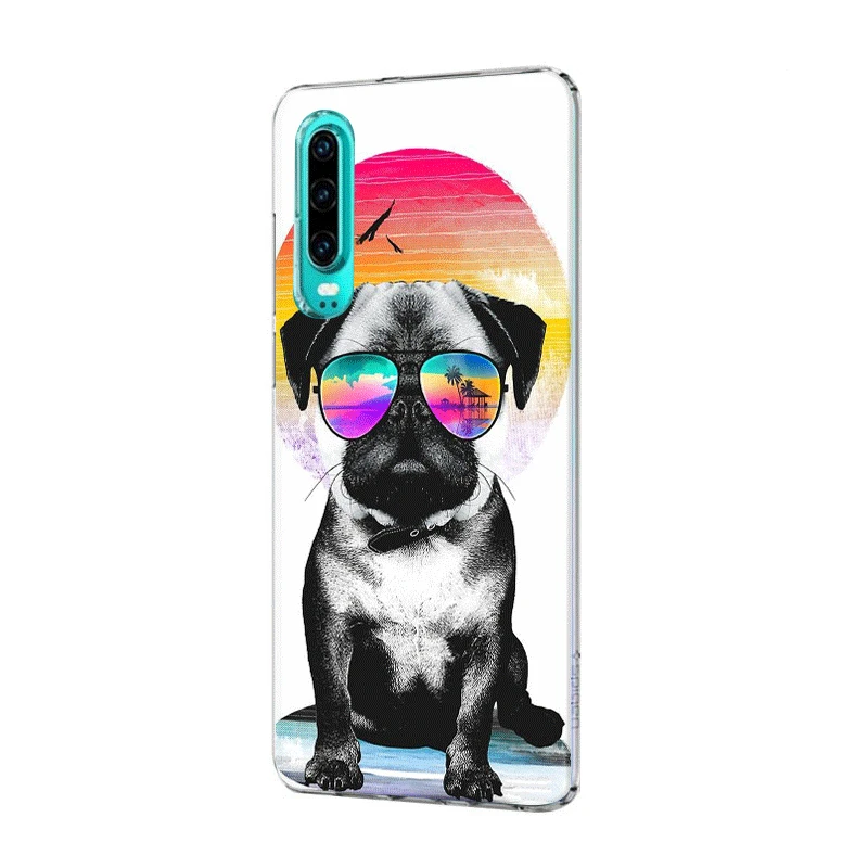 Чехол для мобильного телефона Huawei P30 P20 P10 P9 P8 P Sart Z Lite Pro Жесткий чехол Мопса |