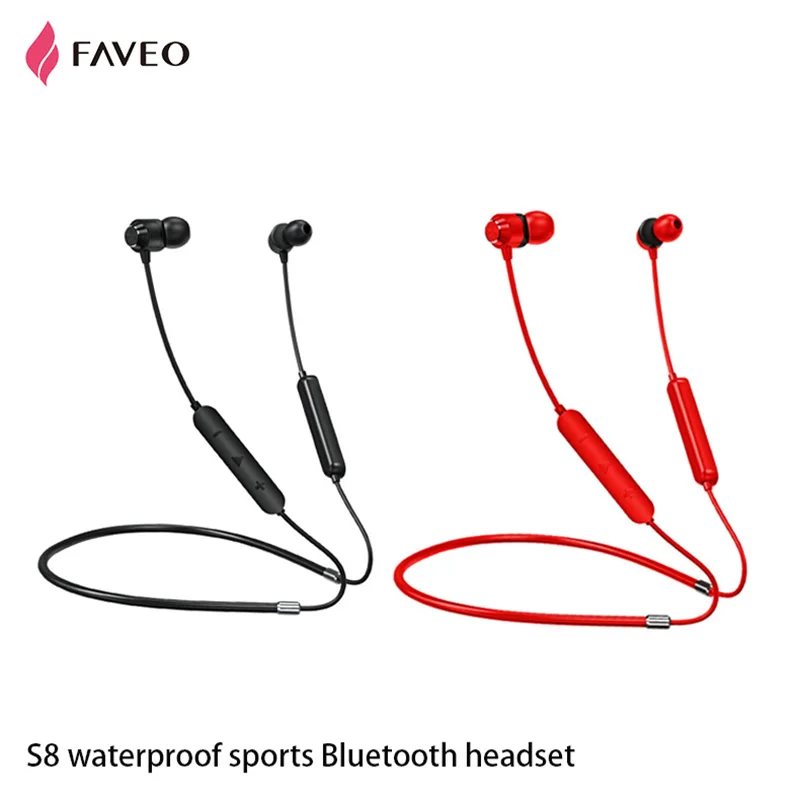 Bluetooth гарнитура S8 IPX6 водонепроницаемая Спортивная беспроводная на шею высокое