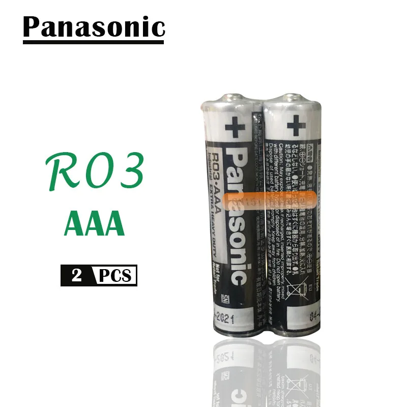 2 шт Panasonic R03 1,5 в AAA батареи щелочные батареи без ртути сухой аккумулятор для электрической игрушки фонарик часы мышь