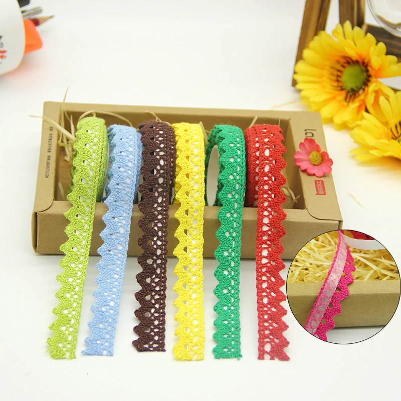 2 ярда Ширина 16 мм хлопковая кружевная обрезка лента для альбома/скрапбукинга