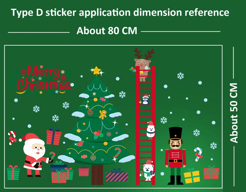Рождество DIY наклейки украшения Горячая продажа в 2019 для окна стекла или двери| |