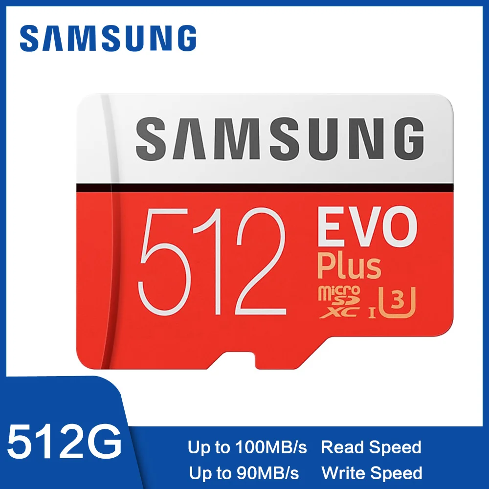 Карта памяти SAMSUNG Micro SD 512 ГБ 256 128 Гб 64 32 SDHC SDXC класс EVO + 10 C10 UHS TF карты транс флэш Microsd|