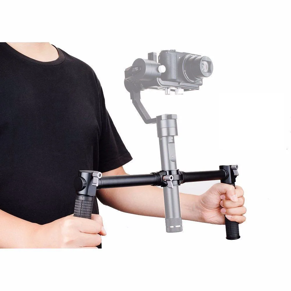 Dual Handheld Grip Zhiyun Crane-M Профессиональный 3-осевой Ручной Стабилизатор для смартфонов карты камеры компактных камер экшн-камер - Цвет: Dual Handheld Grip