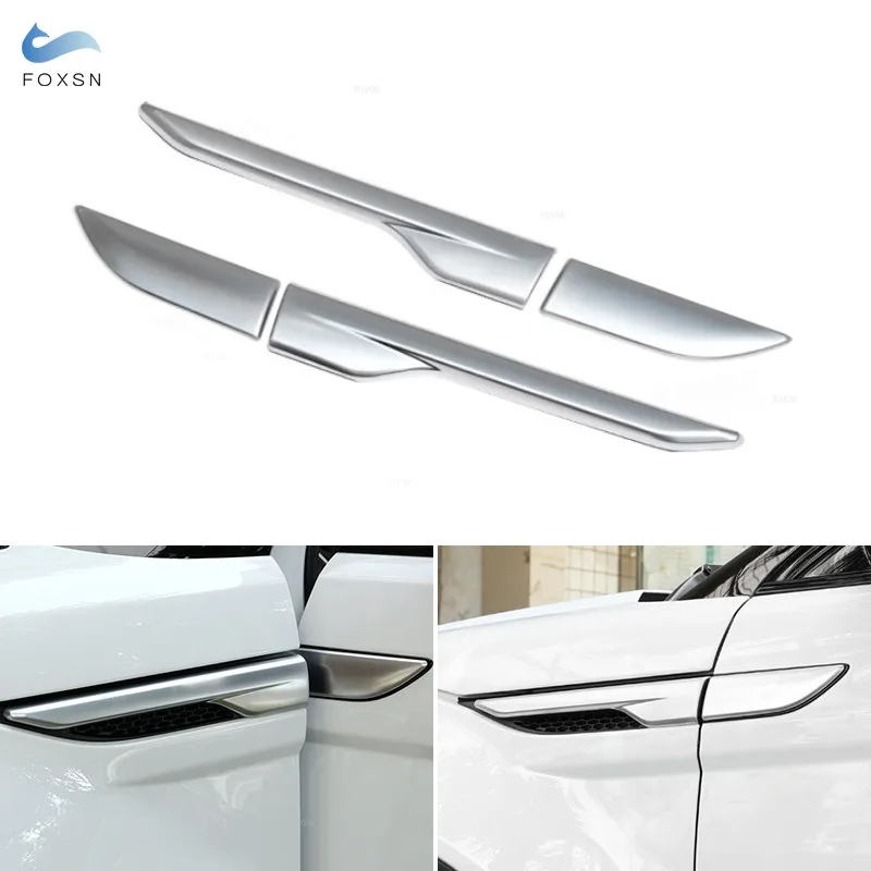 

ABS Chrome Silver Car-styling Fender Side Air Vent Outlet Cover Trim For Land Rover Range Rover Evoque 2012 - 2016 2017 2018