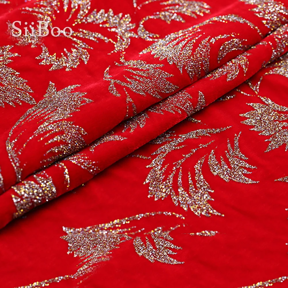 Зеленая красная черная фиолетовая шелковая бархатная ткань с приподнятым ворсом