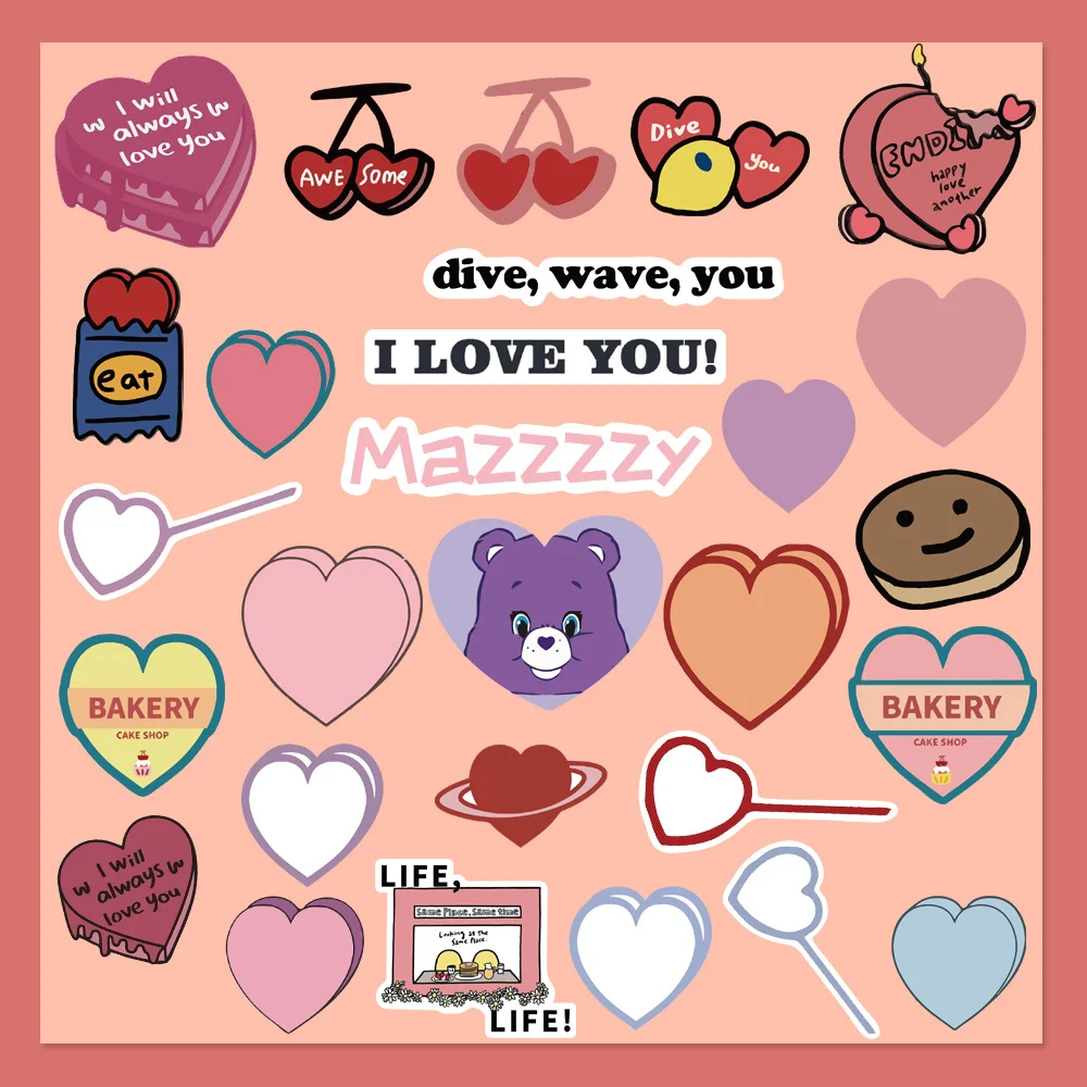 44 шт небольшие свежие граффити милые наклейки для Тетрадь Чемодан ноутбук