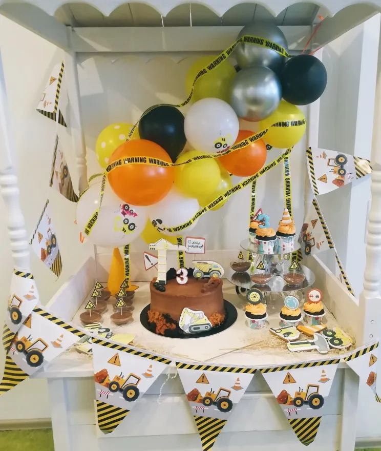 25M Yellow Warning Tape Sticker Birthday Decoration Construction Party Supply Hen Wedding Halloween DIY DEcoration Tapes | Дом и сад