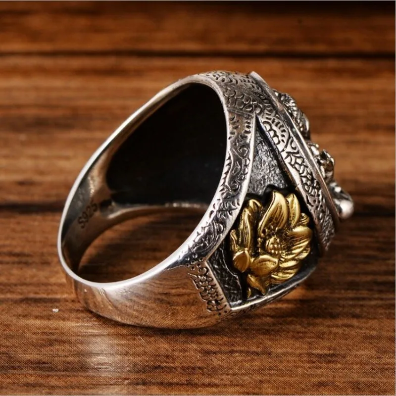 Мужское серебряное кольцо BOCAI из натурального тайского серебра s925 с изображением