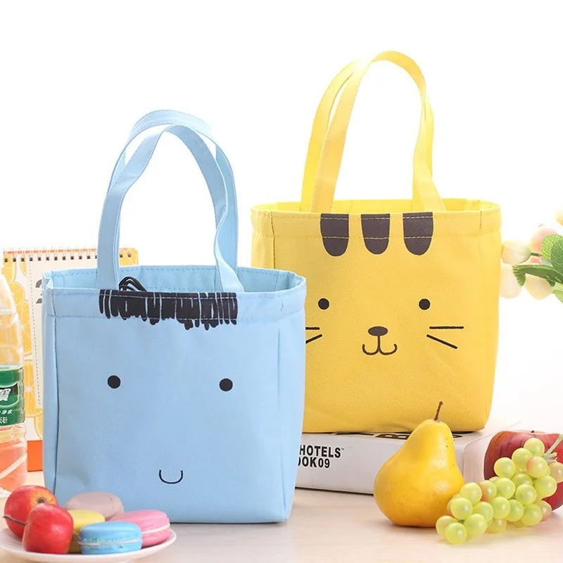 

Cartoon Cute Portable Thickened Heat Preservation Expression Lunch Bag Lunch Bag Rice Bag Lunch Box Bag
