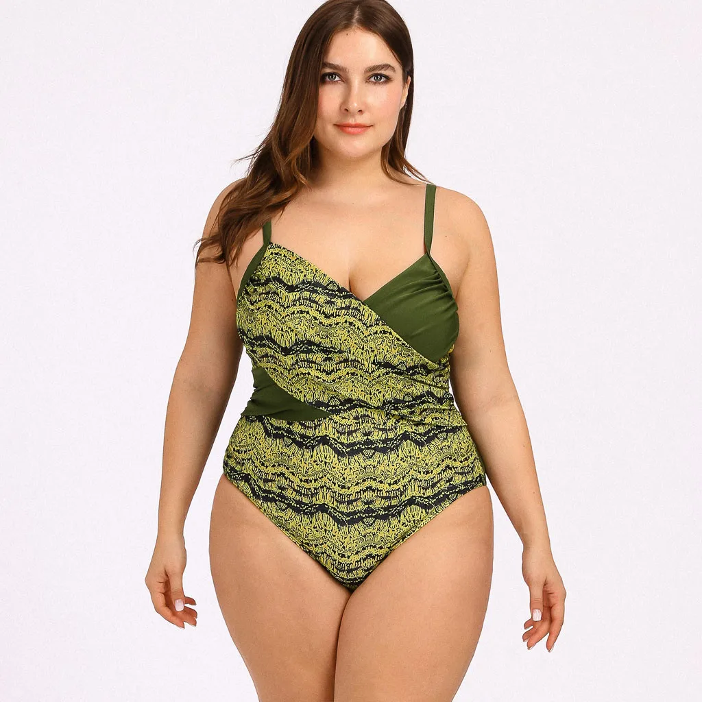 Женский комплект бикини с цветочным принтом слитный купальник пляжный костюм