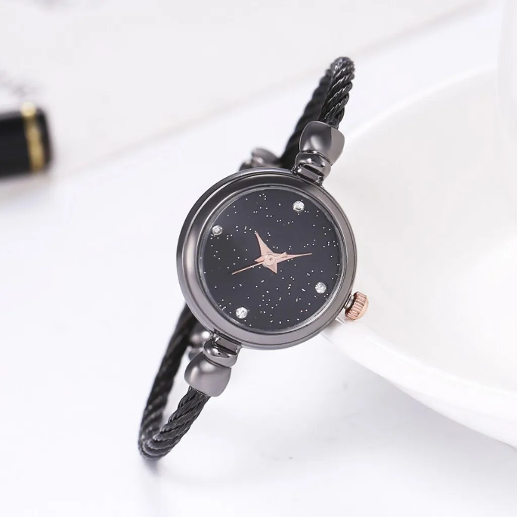 

Women's Alloy Bracelet Watch Retro Style Small Fresh Student Watch Popular Waterproof Starry Sky Small Dial Delicate Bracelet