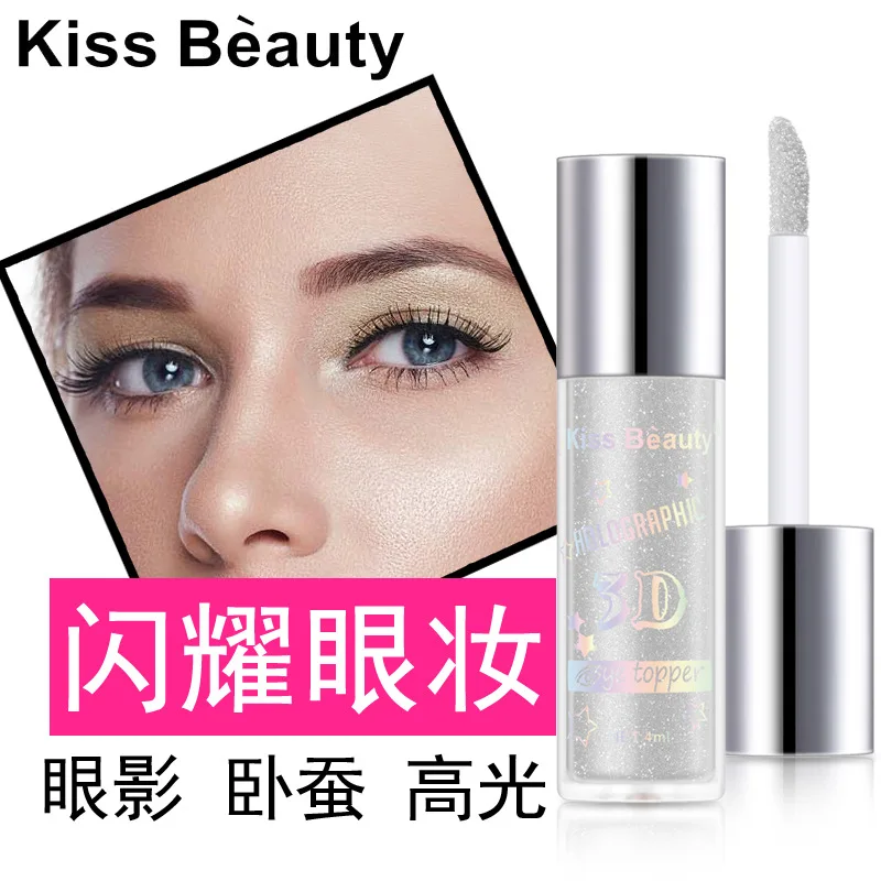 Kissbeauty новые брендовые жидкие тени для век с цветной глиттер и перламутровым