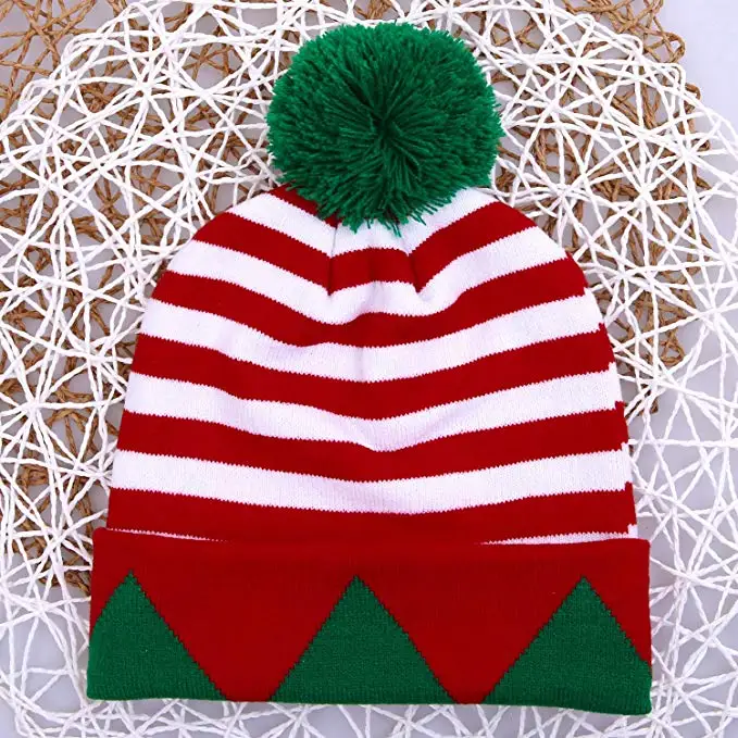 Мужская Рождественская шапка вязаная для женщин шапочки улицы фестиваля