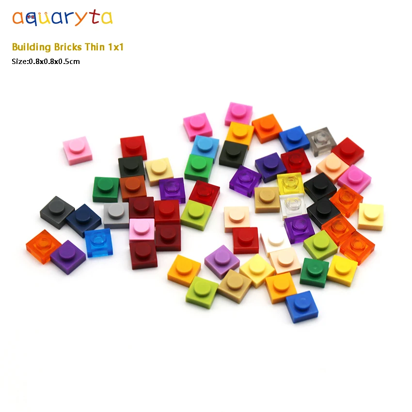 

AQUARYTA 550pcs Building Blocks Part 3024 Bricks 1x1 Pixel Painting Materials Creativity Educational Toy for Adults and Teens