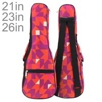 21 23 26 inch red durable portable ukulele bag 10mm sponge soft case gig ukulele mini guitar waterproof backpack