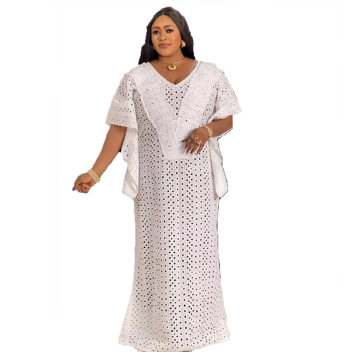 

Newest Fashion African Dresses for Women Fashion Classic Swiss Voile Lace In Switzerland Clothing Dashiki Robe Africaine Femme
