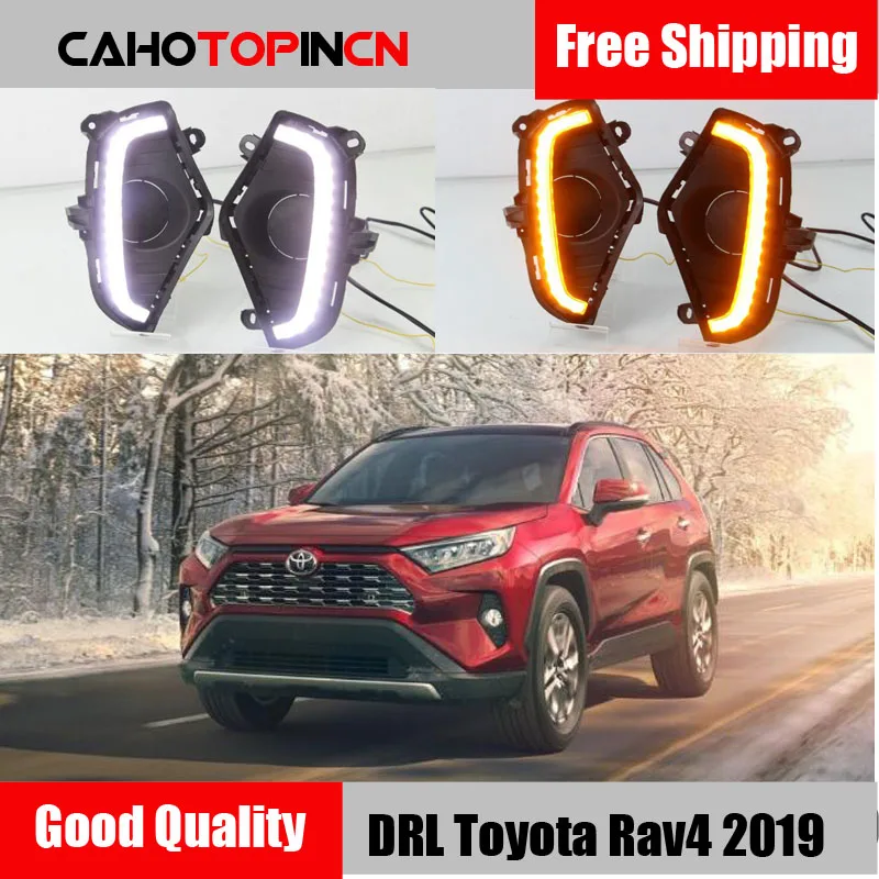 Светодиодный дневной светильник для Toyota Previa RAV 4 RAV4 2019 Водонепроницаемый ABS 12В