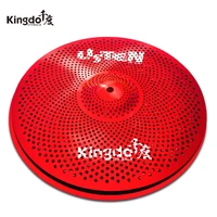 kingdo red color low volume cymbals set 4pcs 141620 for drum set