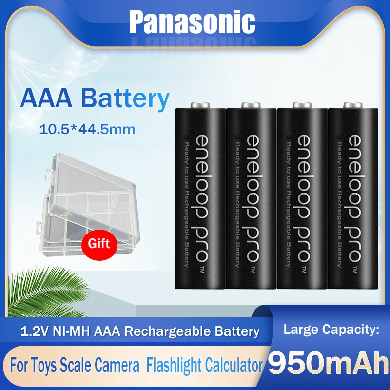1-4 шт. Panasonic Eneloop Pro 1 2 в 950 мАч Ni-MH AAA перезаряжаемая батарея для фонарика весы Камеры