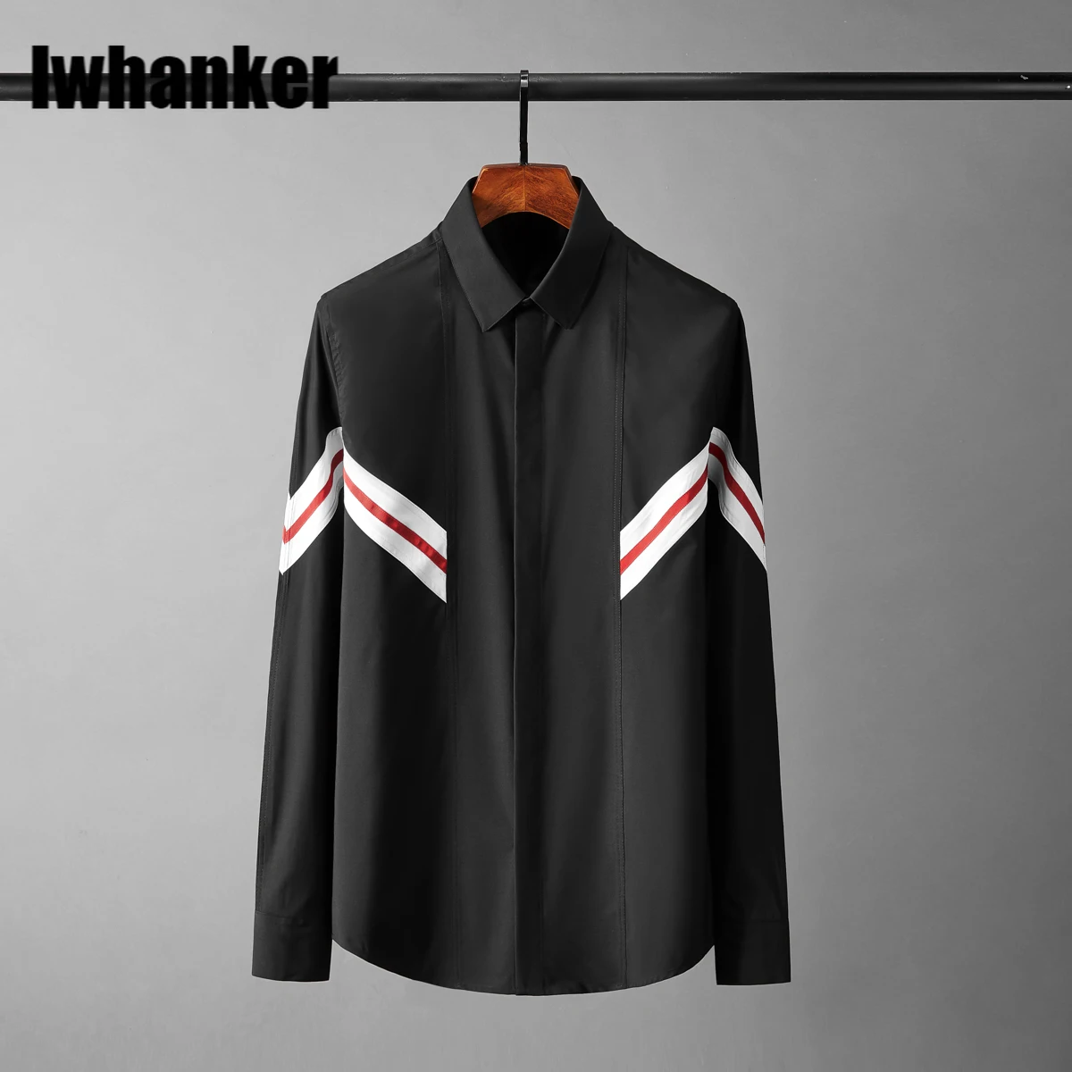 

Мужские рубашки с длинным рукавом, высокое качество, контрастные цвета, Дизайнерские повседневные вечерние мужские рубашки, приталенные му...