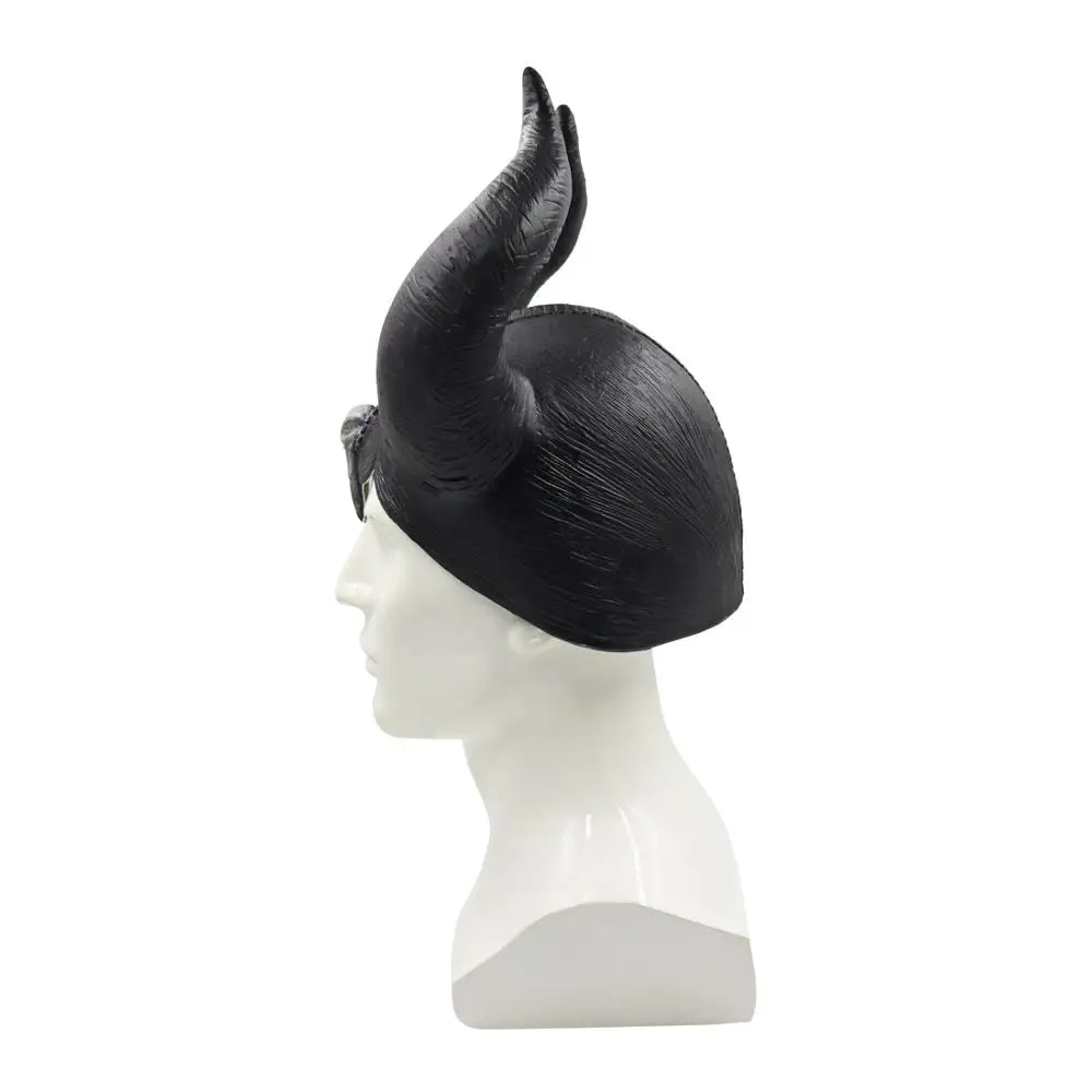 Maleficent: Маскарадная маска любовницы злой, шлем королевы рога, Детские латексные маски для взрослых, вечерние маскарадные костюмы для Хэллоуина