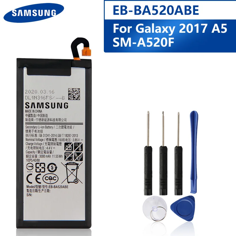 Оригинальная запасная батарея для телефона EB BA520ABE Samsung GALAXY A5 2017 A520F SM Edition
