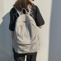 fashion simple canvas women backpack girl boy laptop rucksack student lovers school bag femal shoulder travel mochila