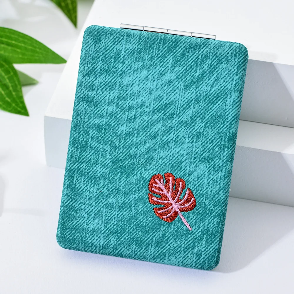 Креативные двухсторонние зеркала для макияжа с вышивкой девочек складные