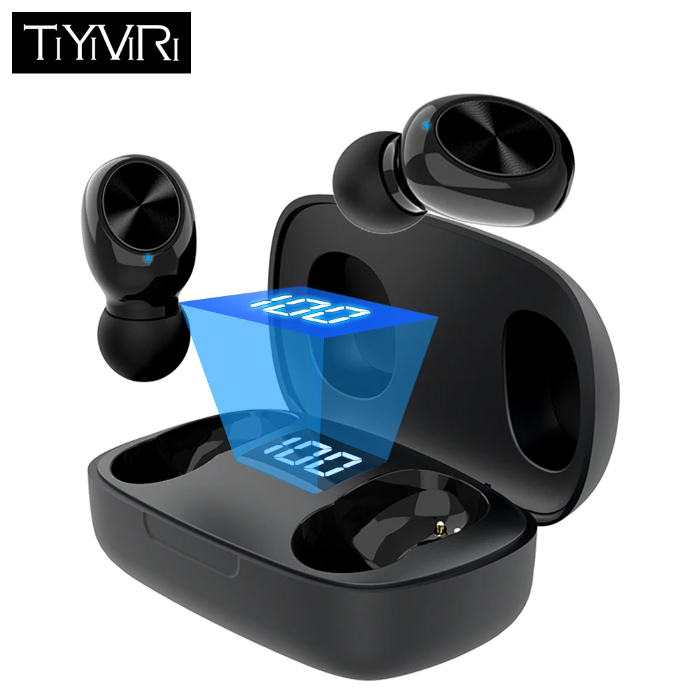 TWS 5 0 Bluetooth беспроводные наушники 6D стерео Hi Fi вкладыши светодиодный дисплей